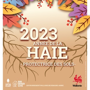 Affiche / Poster. Année de la Haie. Protectrice des sols [2023] (numérique)
