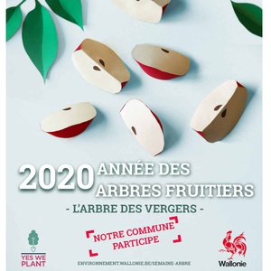 Affiche / Poster. Année des arbres fruitiers. L'arbre des vergers - notre commune participe [2020]  (numérique)