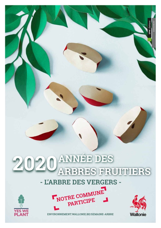 Affiche / Poster. Année des arbres fruitiers. L'arbre des vergers - notre commune participe [2020]  (numérique)