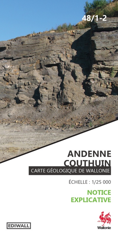 Affiche / Poster. Carte géologique de Wallonie : 48/1-2 Andenne - Couthuin (version pliée) (papier - numérique)