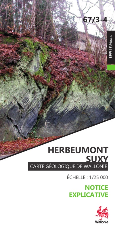 Affiche / Poster. Carte géologique de Wallonie : 67/3-4 Herbeumont - Suxy (version pliée) (papier - numérique)