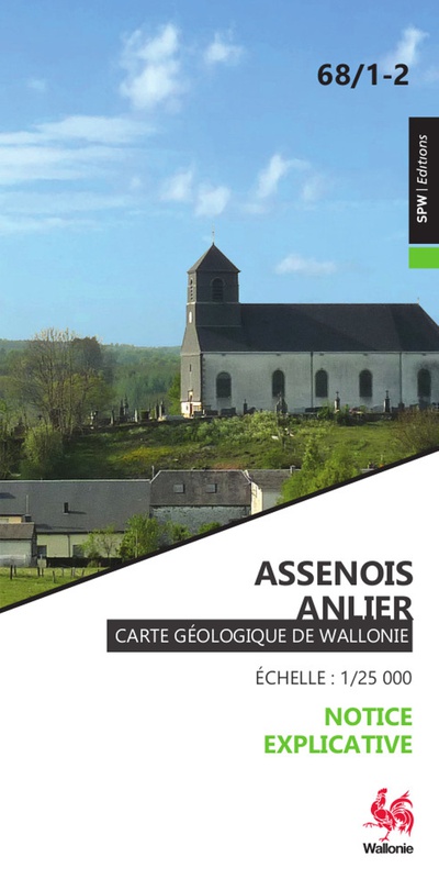 Affiche / Poster. Carte géologique de Wallonie : 68/1-2 Assenois - Anlier (version pliée) (papier - numérique)