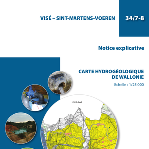 Affiche / Poster. Carte hydrogéologique de Wallonie : 34/7-8 Visé - St Martens-Voeren (numérique)