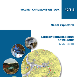 Affiche / Poster. Carte hydrogéologique de Wallonie : 40/1-2 Wavre - Chaumont-Gistoux (numérique)