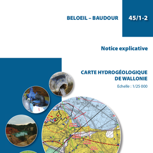 Affiche / Poster. Carte hydrogéologique de Wallonie : 45/1-2 Beloeil - Baudour (numérique)
