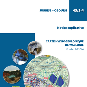Affiche / Poster. Carte hydrogéologique de Wallonie : 45/3-4 Jurbise - Obourg (numérique)