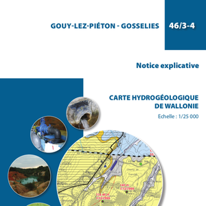 Affiche / Poster. Carte hydrogéologique de Wallonie : 46/3-4 - Gouy-lez-Piéton - Gosselies (numérique)