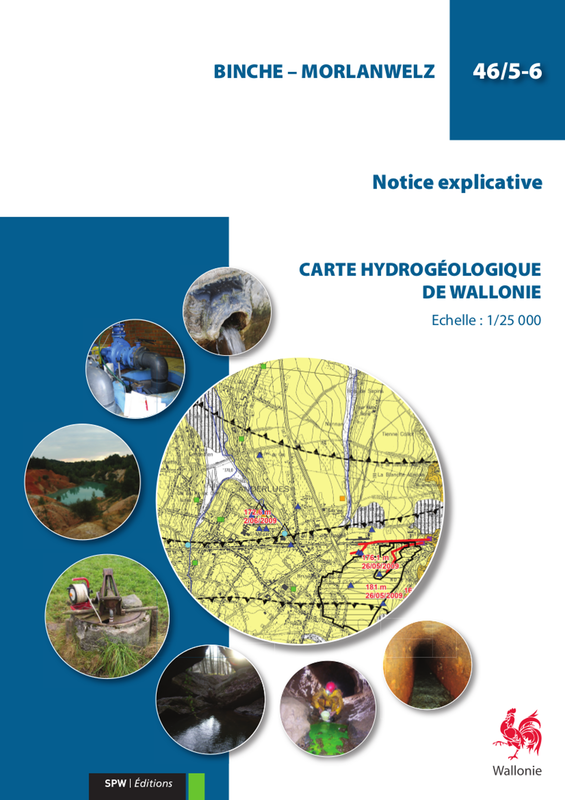Affiche / Poster. Carte hydrogéologique de Wallonie : 46/5-6 Binche - Morlanwelz (numérique)