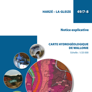 Affiche / Poster. Carte hydrogéologique de Wallonie : 49/7-8 Harzé - La Gleize (numérique)