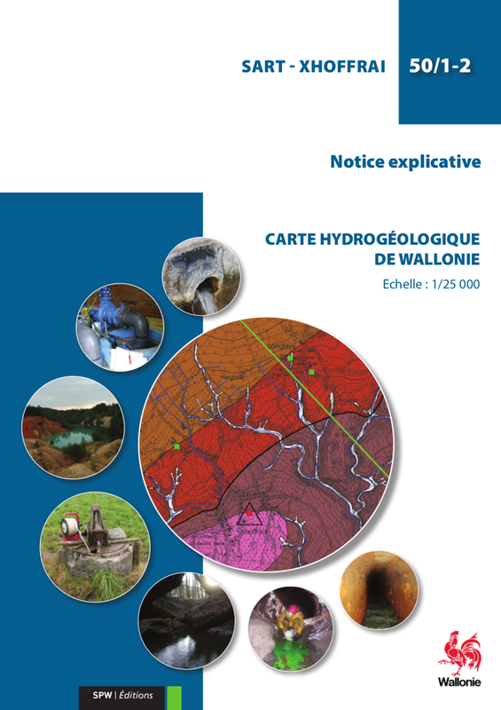 Affiche / Poster. Carte hydrogéologique de Wallonie : 50/1-2 Sart – Xhoffrai (numérique)