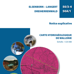Affiche / Poster. Carte hydrogéologique de Wallonie : 50/3-4, 50A/1 Elsenborn - Langert, Dreiherrenwald (numérique)