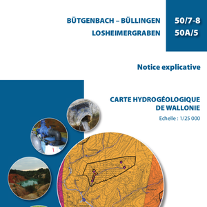 Affiche / Poster. Carte hydrogéologique de Wallonie : 50/7-8, 50A/5 Bütgenbach - Büllingen, Losheimergraben (numérique)