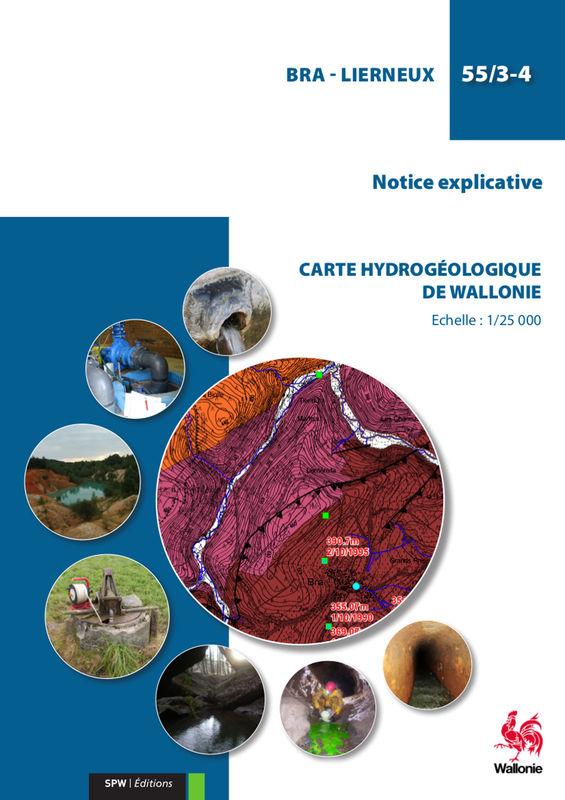 Affiche / Poster. Carte hydrogéologique de Wallonie : 55/3-4 Bra - Lierneux (numérique)