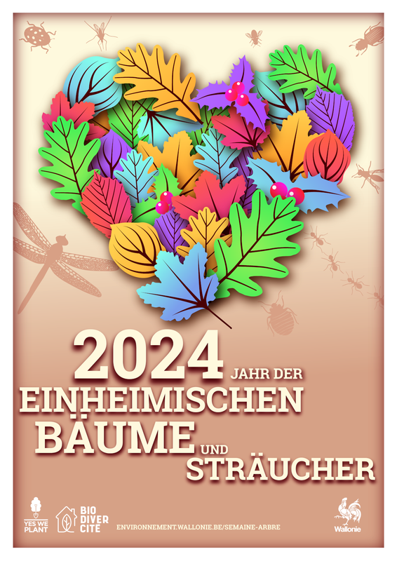 Affiche / Poster. Jahr der einheimischen Bäume und Sträucher [2024] (numérique)