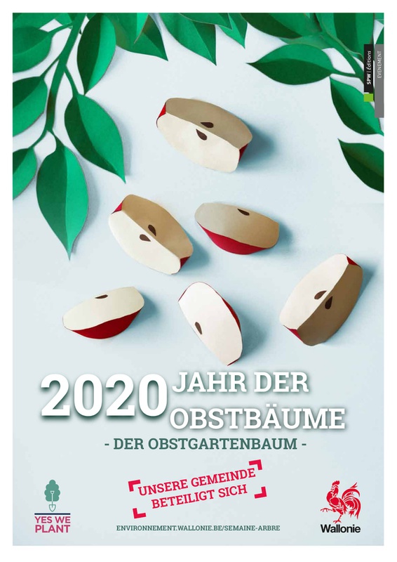 Affiche / Poster. Jahr der obstbaüme - der obstgartenbaüme - unsere gemeinde beteiligt sich  [2020] (numérique)