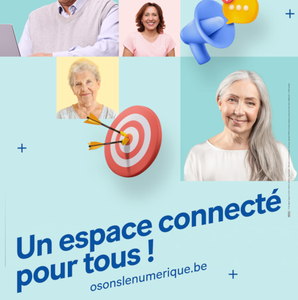 Affiche / Poster. Osons le numérique. EPN - Un espace connecté pour tous (affiches : 4 versions) [2023] (numérique)