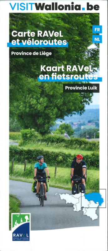 Carte RAVeL et véloroutes. Province de Liège / Kaart RAVeL-en fietsroutes. Provincie Luik [2024] (papier)*