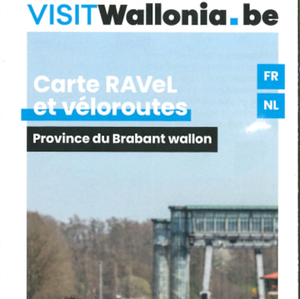 Carte RAVeL et véloroutes. Province du Brabant wallon / Kaart RAVeL-en fietsroutes. Provincie Waals-Brabant [2024] (papier)*