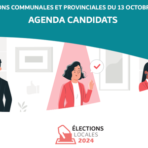 Élections communales et provinciales du 13 octobre 2024. Agenda des candidats [2024] (numérique)