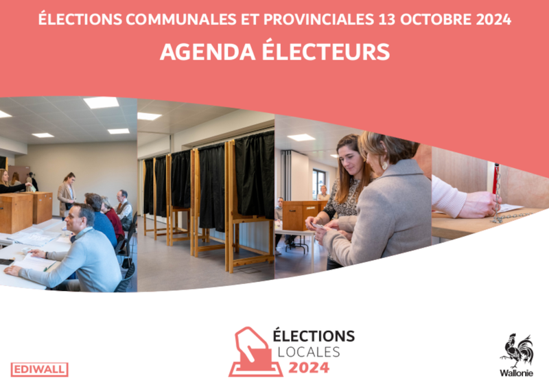 Élections communales et provinciales du 13 octobre 2024. Agenda des électeurs [2024] (numérique)