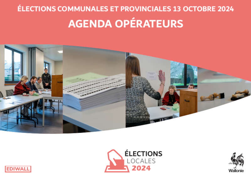 Élections communales et provinciales du 13 octobre 2024. Agenda des opérateurs [2024] (papier)