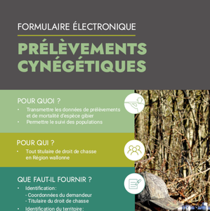 Formulaire électronique. Prélèvements cynégétiques [2023] (numérique)