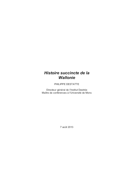 Histoire succincte de la Wallonie [2013] (numérique)