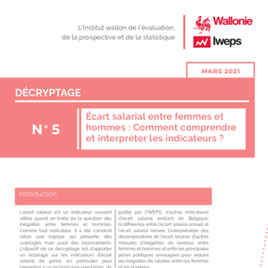 IWEPS - Décryptage № 05 - Écart salarial entre femmes et  hommes : Comment comprendre et interpréter les indicateurs ? (numérique)