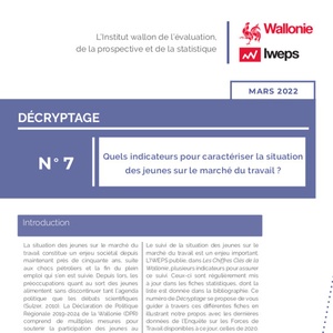 IWEPS - Décryptage № 07 - Quels indicateurs pour caractériser la situation des jeunes sur le marché du travail ? (numérique)