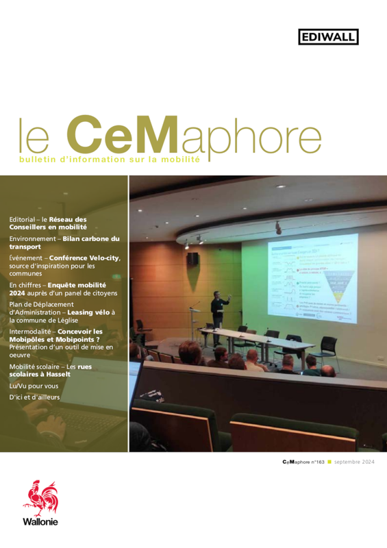 Le CeMaphore № 163 ■ septembre 2024. Editorial du Réseau des Conseillers en mobilité | Bilan carbone du transport | Conférence Vélo-city (numérique)