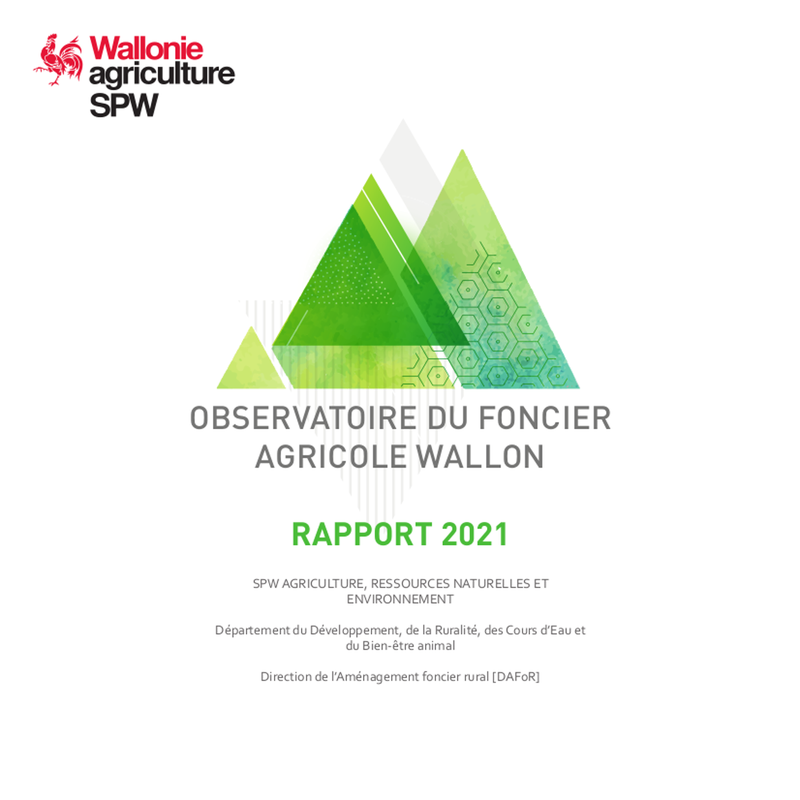 Observatoire du foncier agricole wallon. Rapport 2021 [2021] (numérique)