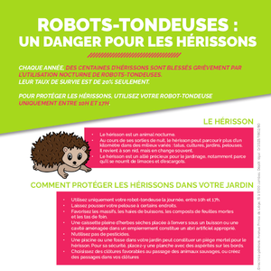 Robots-tondeuses : un danger pour les hérissons [2023] (numérique)