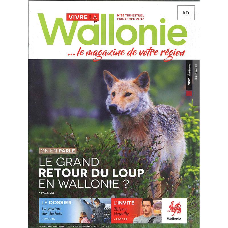 Vivre la Wallonie № 35 (Printemps 2017). Le grand retour du loup en Wallonie ? (papier - numérique)