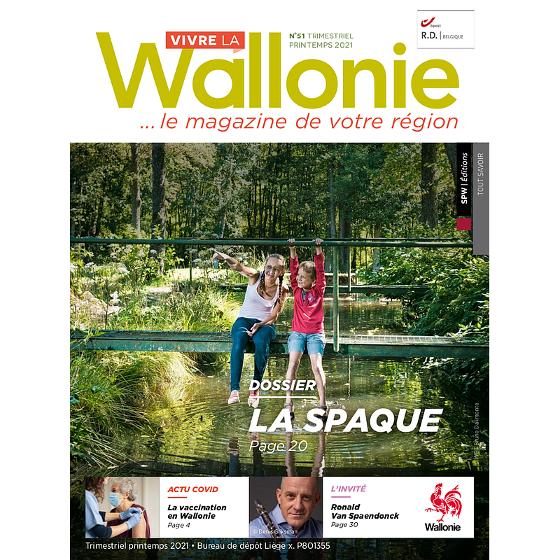 Vivre la Wallonie № 51 (Printemps 2021). Dossier : La SPAQUE | La vaccination en Wallonie (papier - numérique)
