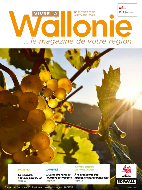 Vivre la Wallonie № 61 (Automne 2023). Dossier : La Wallonie, nouveau pays du vin (papier - numérique)