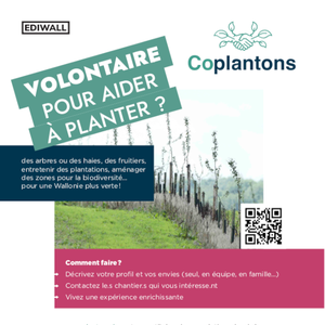 Volontaire pour aider à planter ? Besoin d'aide pour planter ? Coplantons [2024] (numérique)