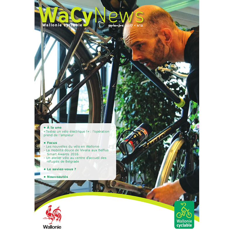 WaCynews № 12 (Septembre 2017). Les nouvelles du vélo en Wallonie (numérique)