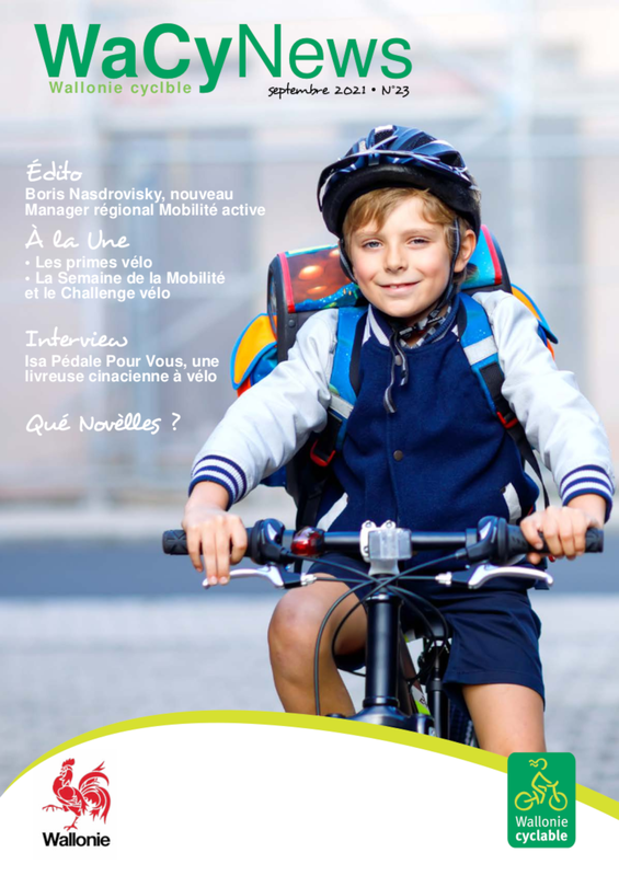 WaCynews № 23 (Septembre 2021). Boris Nasdrovisky, nouveau Manager régional Mobilité active | Primes vélo | Semaine de la Mobilité et le Challenge vélo (numérique)